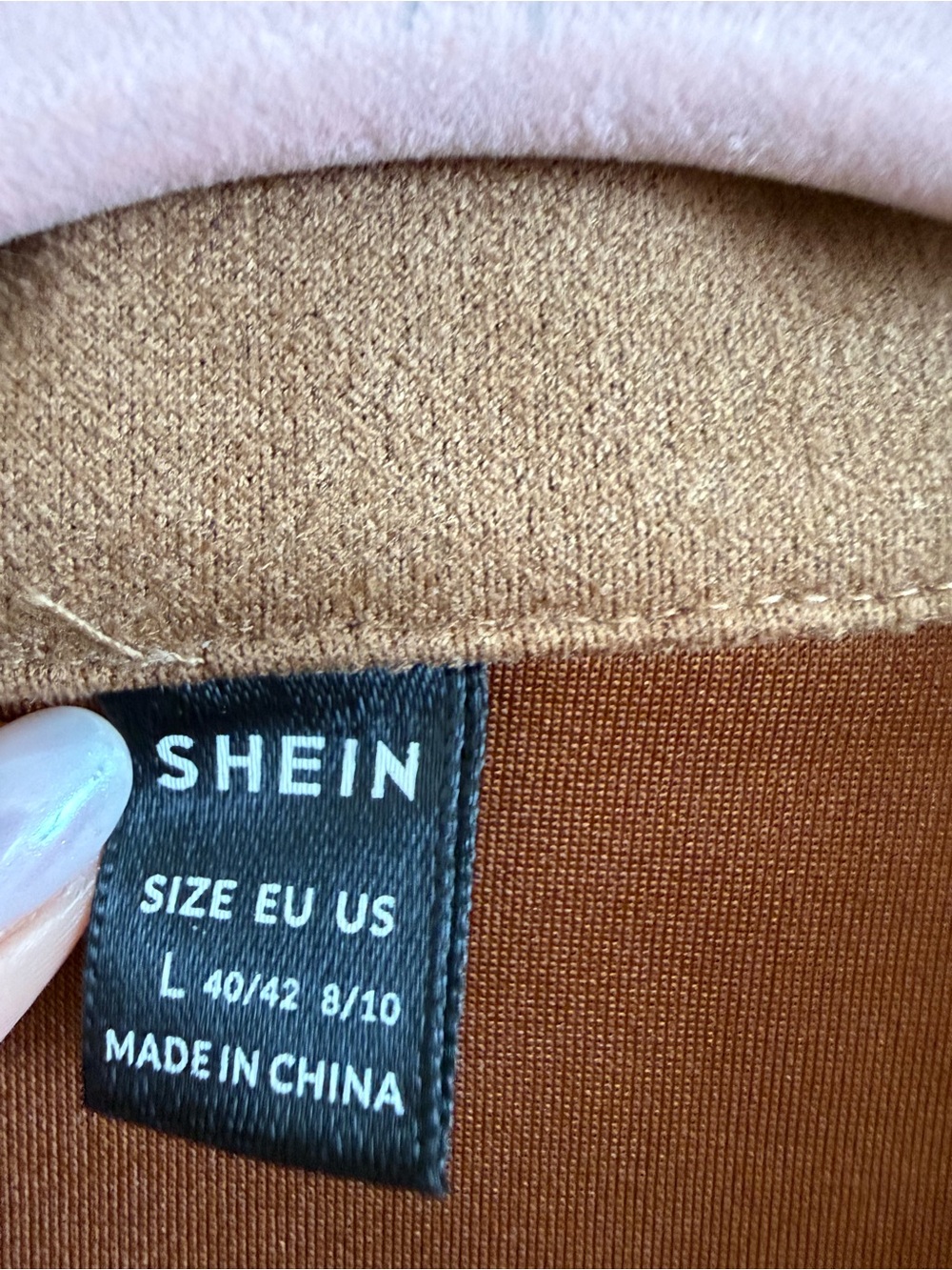 SHEIN Brown Fringe Suede Cropped Jacket - Picture 3 of 3